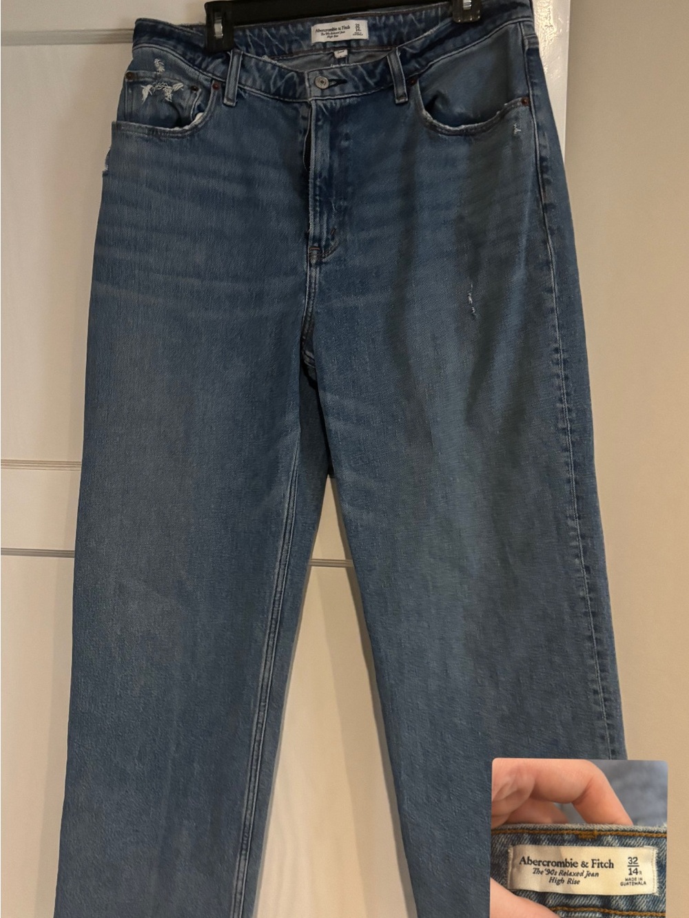Abercrombie & Fitch Women’s Blue Jeans - Wide Leg High Rise